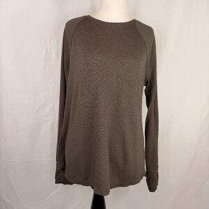 Prana Women's Waffle Long Sleeve Top | Dark Green | Medium